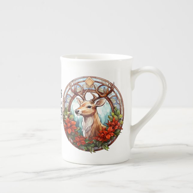Taza De Porcelana Hermoso reno de vidrio templado (Derecha)