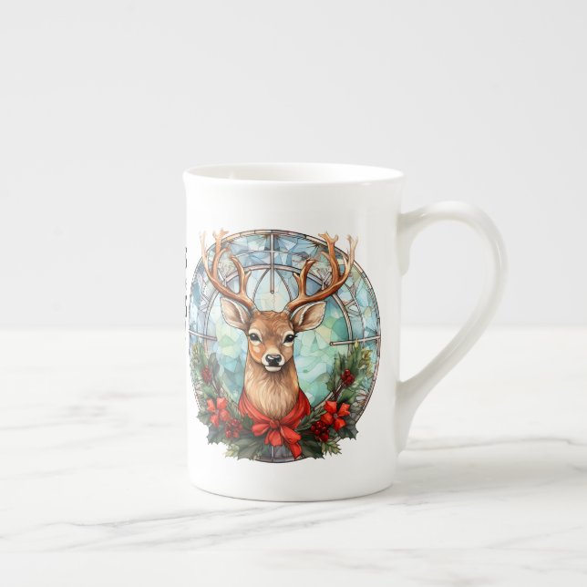 Taza De Porcelana Hermoso reno de vidrio templado (Derecha)