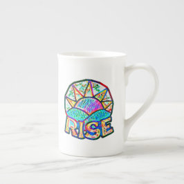 Taza De Porcelana Hermoso Sun Rise ~ Elevación de mensaje gráfico