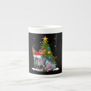 Taza De Porcelana Hippo Fiona Árbol de Navidad Hippopótamo