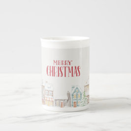 Taza De Porcelana Hogares de invierno navideños acogedores