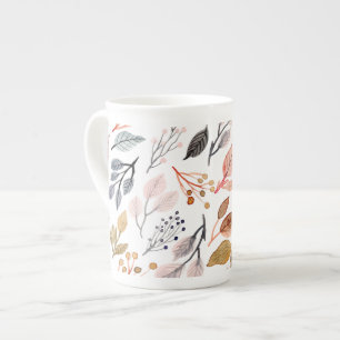 Taza De Porcelana hojas de árbol