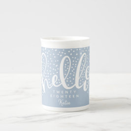 TAZA DE PORCELANA HOLA NIEVE