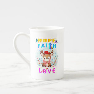 Taza De Porcelana Hope Faith Love