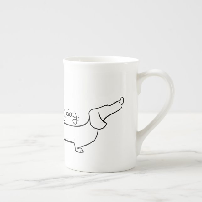 Taza De Porcelana Hueso China Dachshund Mug (Derecha)