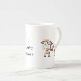 Taza De Porcelana Hueso chino de vaca suizo