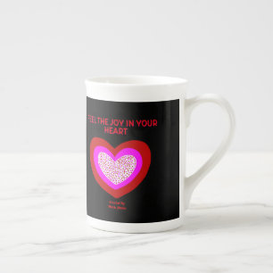Taza De Porcelana Hueso de corazón alegre China Mug