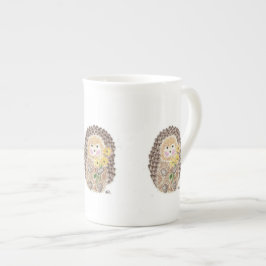 Taza De Porcelana Hueso de erizo alegre de China