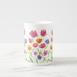 Taza De Porcelana Hueso de flores silvestres China Mug