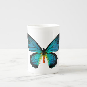 Taza De Porcelana Hueso de mariposa azul de China Mug