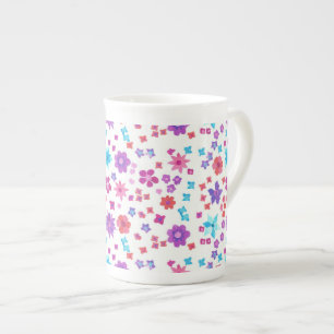 Taza De Porcelana Hueso de poder de flor de bonito China Mug