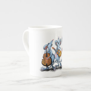 Taza De Porcelana Hueso de ratón de banda de música China Mug