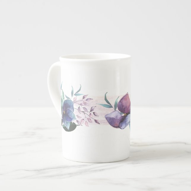 Taza De Porcelana Hueso floral de China Mug (Izquierda)