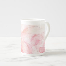 Taza De Porcelana Hueso floral rosa pálido China Mug
