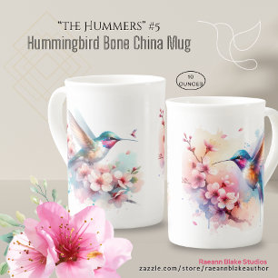 Taza De Porcelana Hummingbird Bone China Mug