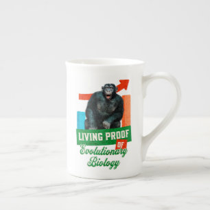 Taza De Porcelana Humor divertido de biología evolutiva de chimpancé