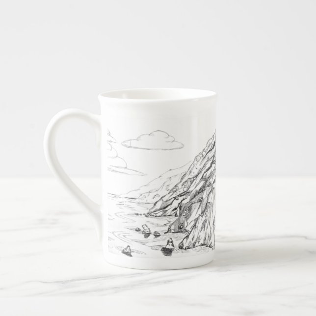 Taza De Porcelana Hw1 CA grabando mug (Izquierda)