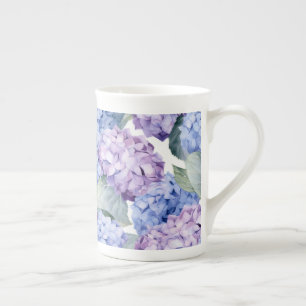 Taza De Porcelana Hydrangeas