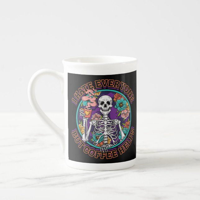 Taza De Porcelana I Hate Everybody Coffee Helps Coffee Lover Gifts  (Izquierda)