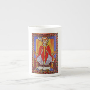 Taza De Porcelana Icono medieval de San Gregorio Magno