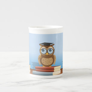 Taza De Porcelana Ilustracion de búho