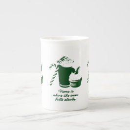 Taza De Porcelana Ilustración de invierno