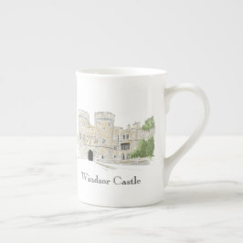 Taza De Porcelana Ilustracion emblemático del castillo de Windsor