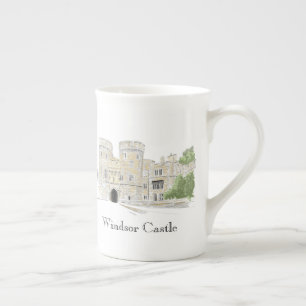 Taza De Porcelana Ilustracion emblemático del castillo de Windsor