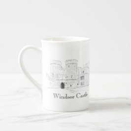 Taza De Porcelana Ilustracion emblemático del castillo de Windsor