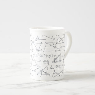 Taza De Porcelana Ilustraciones de cálculos matemáticos a mano