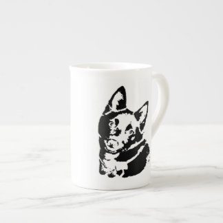 Taza De Porcelana Imagen de perro de Schipperke