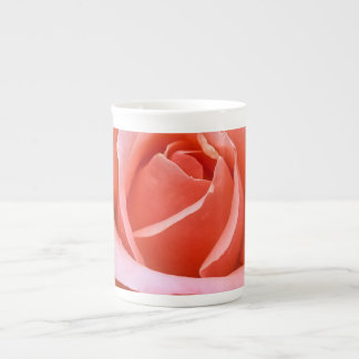 Taza De Porcelana Impresión de arte botánico Rosa romántico