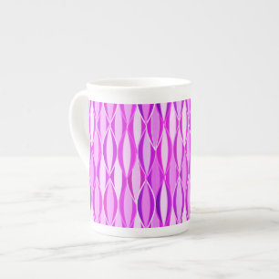 Taza De Porcelana Impresión de cinta de mediados de siglo - orquídea