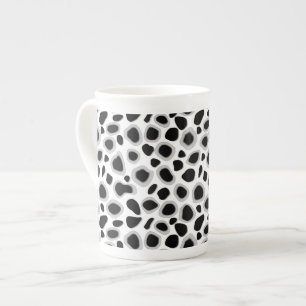 Taza De Porcelana Impresión de leopardo - Blanco y negro