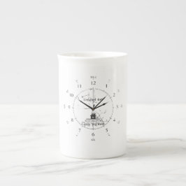 Taza De Porcelana Impresión interna de coordenadas personalizadas | 