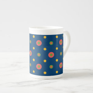 Taza De Porcelana Impresionantes puntos de polka jumbo sobre la manc