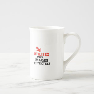Taza De Porcelana Imprima sus diseños en línea en francés