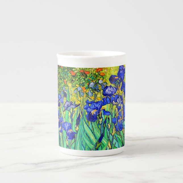 Taza De Porcelana Irises de Vincent Van Gogh (Frente)