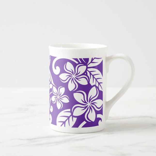 TAZA DE PORCELANA ISLAND PLUMERIA (PURPLE) BONE CHINA MUG (Derecha)