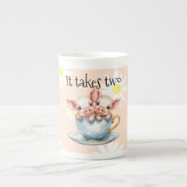 Taza De Porcelana It Takes Two Teacup Piglets