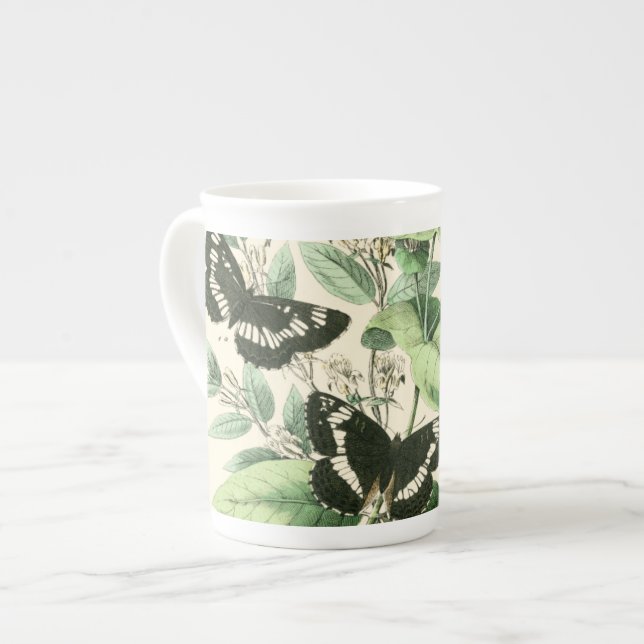 Taza De Porcelana Jardín de mariposas y flores (Izquierda)