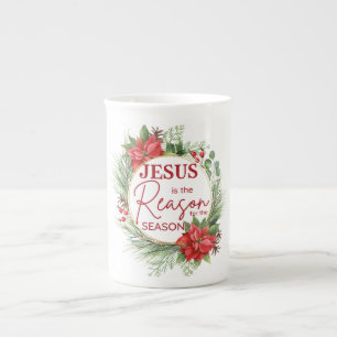 Taza De Porcelana Jesús es la razón para los Navidades de temporada