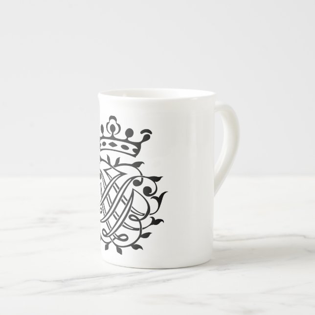 Taza De Porcelana Johann Sebastian Bach Seal Escudo Monograma Insign (Derecha)
