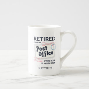 Taza De Porcelana Jubilación del trabajador postal cartero personali
