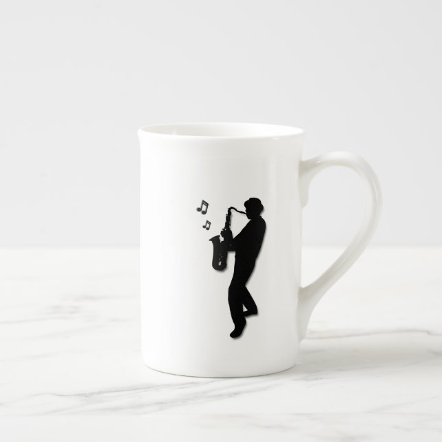 Taza De Porcelana Jugador saxofón (Derecha)
