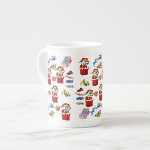 Taza De Porcelana Juguetes navideños, Santa