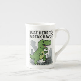 Taza De Porcelana Justo Aquí Para Despertar La Caída