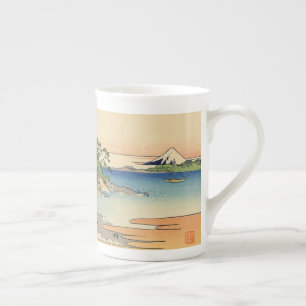 Taza De Porcelana Katsushika Hokusai Enoshima en la provincia de Sag