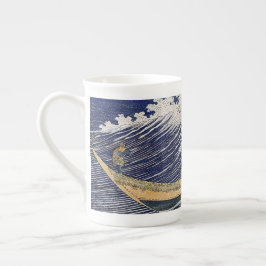 Taza De Porcelana Katsushika Hokusai.  olas del océano