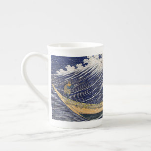 Taza De Porcelana Katsushika Hokusai. olas del océano
